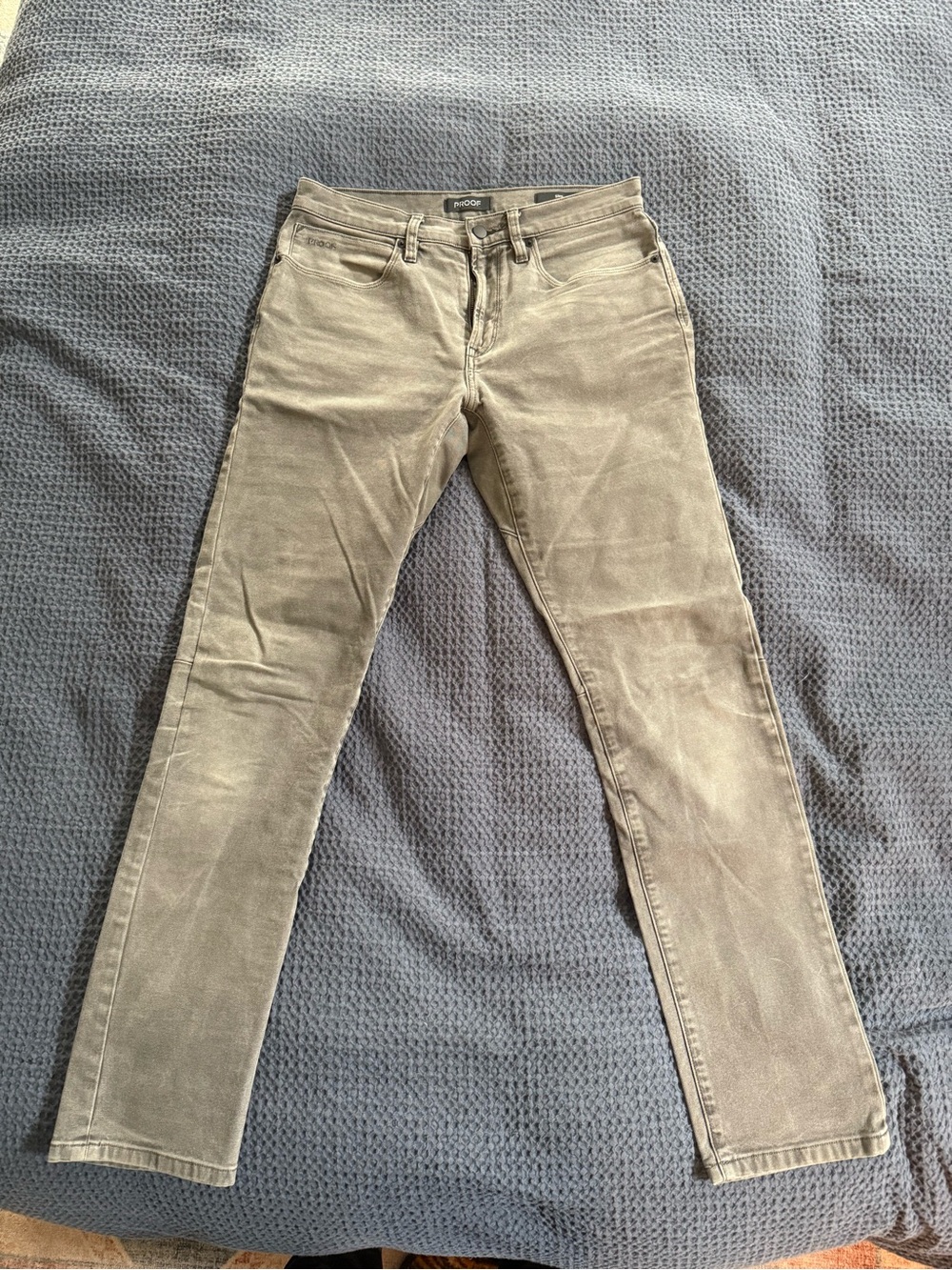Slim Straight Men's Jeans in Faded Olive by Proof